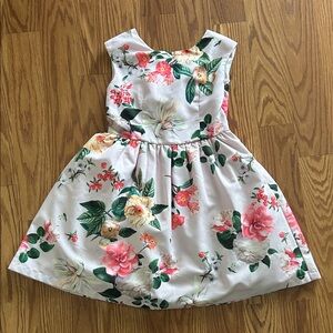 Pippa & Julie Floral Dress with Pink and Green Accents